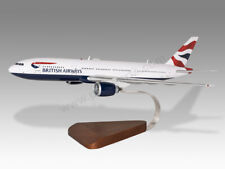 Boeing 777-200 British Airways Ver.2 Solid Mahogany Wood Handmade Desktop Model picture