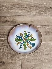vintage MCM Mid Century Modern Abstract Enamel on Copper BOVANO 6” Ashtray picture