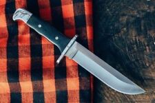 Custom Handmade 1075 Carbon Steel Hunting Bowie Knife Handle Micarta - Sheath picture