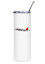 Northwest Airlines DC-10 Stainless Steel Water Tumbler with straw - 20oz. picture