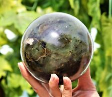 120MM Green Labradorite Ball Crystal Stone Healing Reiki Energy Sphere Globe picture