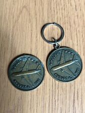 Boeing 767 Airplane Vintage Keyring Set - Aviation Rollout 1981 History Keychain picture