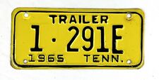 Vintage 1965 DAVIDSON COUNTY Tennessee Trailer License Plate tag Sign 1 - 291E picture