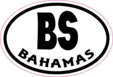 3X2 Oval BS Bahamas Sticker Vinyl Cup Decals Sticker Bumper Car Decal Hobbies picture