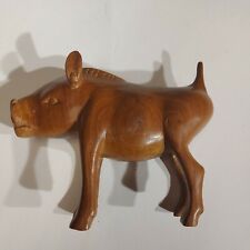Vintage Possibly African Hand Carved Wood Warthog Figurine Kenya Wild Animal  picture
