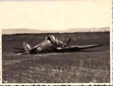 Vtg Found Photo World War 2 Crashed Fighter Plane US UK RAF AAF Military Europe picture
