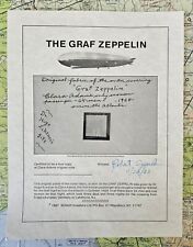 Graf Zeppelin LZ-127 Fabric Piece Given to the 1st Female Passenger Clara Adams picture