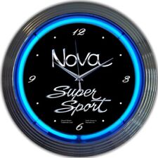 GM CHEVY NOVA NEON CLOCK Sign Lamp Light picture