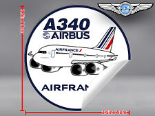 AIR FRANCE PUDGY AIRBUS A340 ROUND DECAL / STICKER picture