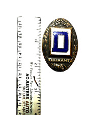 Rare 1928-29 Durant Radiator Emblem Antique Badge Grille D Logo picture