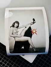 Vintage 50’s Girl Heels Bosom PIN UP Risque Nude Original B&W Girlie Photo #15 picture