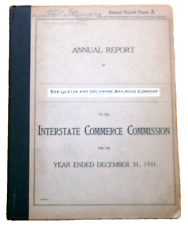 1931 ULSTER AND DELAWARE RAILROAD NYC CORPORATE LEDGER BOOK CATSKIĹLS picture