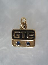 VTG 10K SOLID GOLD SAPPHIRES “GTE” GENERAL TELEPHONE CO. EMPLOYEE AWARD PENDANT picture