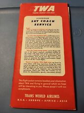 1952 TWA Airlines 7 Piece Flight Packet Route Timetable Pricing Schedule + RRP30 picture