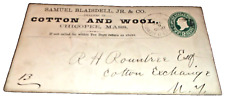 1880 BOSTON & MAINE RAILROAD NEWPORT & SPRINGFIELD RPO HANDLED ENVELOPE picture