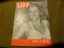 VINTAGE LIFE MAGAZINE SEPTEMBER 25, 1944 - WW II ERA- A LETTER TO GIs-SPEC.ISSUE picture