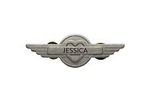Rare Vintage South West Airlines Flight Attendant Wings  Name Tag JESSICA 2” 1/2 picture