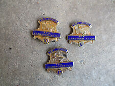 vintage ARA Trucking Safe Driver truck trucker pin badge 3pc lot 10yrs picture