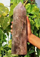 Huge 31cm Polished Brown Smoky Quartz Crystal Healing Decor Stone Obelisk Tower picture