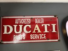Antique Looking Ducati Dealer Sales Service Motorcycle Sign picture
