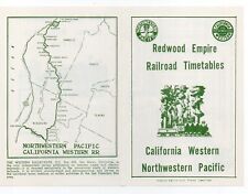 1967 Northwestern Pacific Redwood Empire Skunk Train Timetable picture