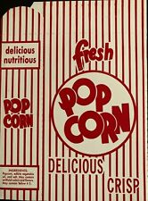 1960s Fresh Popcorn Box Delicious Crisp “New Old Stock Generic Theater Box” picture