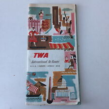 TWA International Air Routes USA. Europe. Africa. Asia 1956 picture