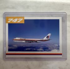 UNITED AIRLINES PILOT TRADING CARD 747-200 Saul Bass LIVERY 1970s Extreme Rare picture