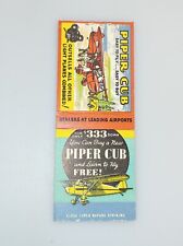 1940's Piper Cub Airplane Matchbook Cover  picture