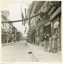 Germany, A Flag Street with the Swastika, 1931 Vintage Silver P picture