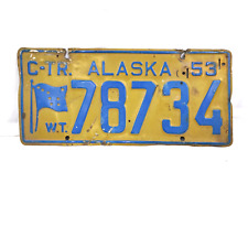 ALASKA C-TR W.T. 1953 License Plate picture
