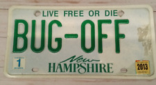 BUG-OFF New Hampshire vanity license plate off my Volkswagen beetle picture