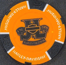 J&L HD (Orange/Black) SOUTH DAKOTA ~ Harley Davidson Poker Chip picture