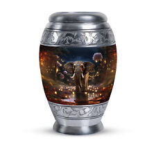 Cremation Urns For Burial Elephant Walk In River (10 Inch) Large Urn picture