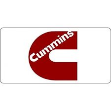 cummins logo white license plate usa made picture