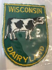 Vintage State Of Wisconsin Dairyland Souvenir Patch.  Never Used picture
