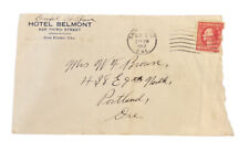 Hotel Belmont San Diego CA California 1917 Letter Head Envelope ZF picture