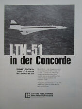 5/1971 PUB LITTON LTN-51 NAVIGATOR SYSTEM CONCORDE AIRLINER ORIGINAL GERMAN AD picture