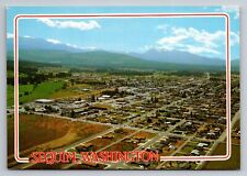 Sequim Washington Aerial Unposted Postcard Dungeness Valley picture