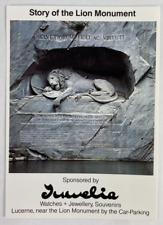 Vintage 1994 Story of the Lion Monument Card France picture