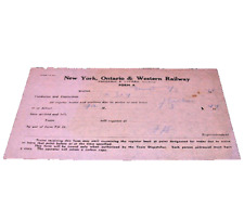 1944 NEW YORK ONTARIO & WESTERN NYO&W CLEARANCE CARD FORM A EXTRA 314 picture