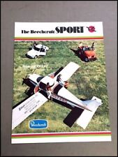1972 Beechcraft Sport Airplane Aircraft Vintage Sales Brochure Catalog picture