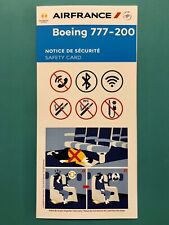2019 AIR FRANCE SAFETY CARD —777-200 picture