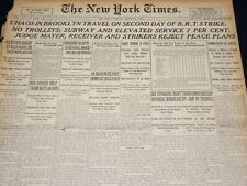 1920 AUGUST 31 NEW YORK TIMES - CHAOSIN BROOKLYN B.R.T. STRIKE - NT 8562 picture