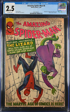 THE AMAZING SPIDER-MAN #6 NOV 1963 CGC 2.5 *MAJOR KEY-FIRST LIZARD* LEE-DITKO picture