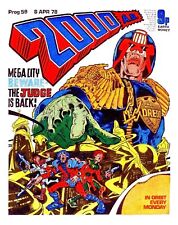 2000AD Prog 51-60 All 10 Judge Dredd Vintage 2000 AD Comics 1978 a good gift UK picture