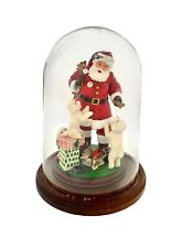 Santa Gifts for Dog by Danbury Mint in Glass Dome Vintage Christmas Decor picture