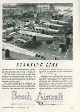 1945 Beech Aircraft Ad Beechcraft Production Starting Again After War WWII  picture