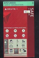 DELTA AIRLINES BOEING 757-200 (S) SAFETY CARD 12/2020 SAFE & SECURE picture