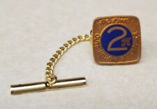 Vintage Boeing Aviation 2 Pi Outstanding Attendance Pin Tie Tack 14KT GF picture